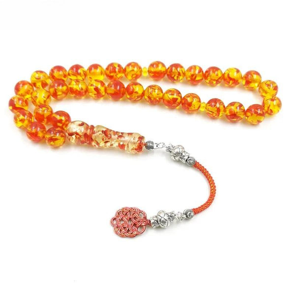 Resina Tasbih El color del ámbar Cuentas de oración musulmanas Regalo