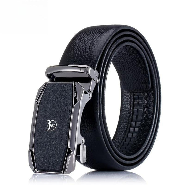 Cinturón de cuero con hebilla automática de primera capa Cinturón de cuero para hombre