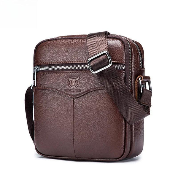 Bolso de hombro informal de marca para hombre, bolso de mensajero de cuero para hombre