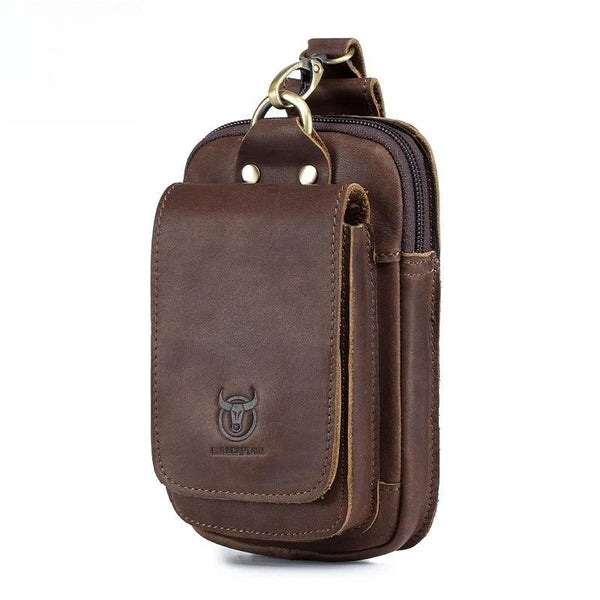 Bolso pequeño de cuero de calidad para verano, con diseño de gancho, tipo riñonera