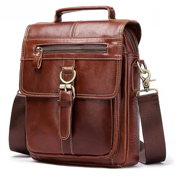 New Genuine Leather Man's Crossbody Shoulder Bag Multi-function Men Handbags