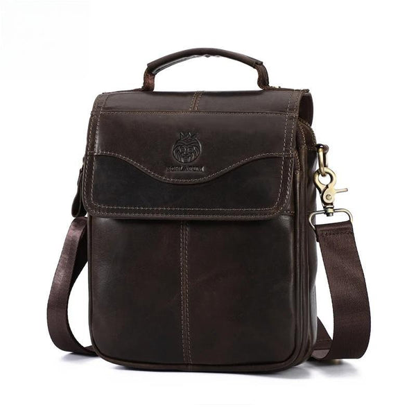 Genuine Leather Shoulder Messenger Bag iPad Men Handbags