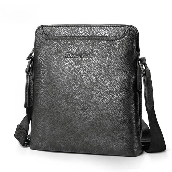 Nuevo bolso bandolera de piel auténtica para hombre, bolso de hombro informal de negocios.