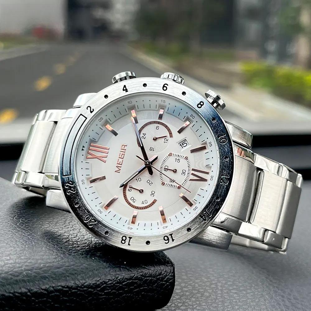 hot brand quartz watches for men man's business white wristwatch