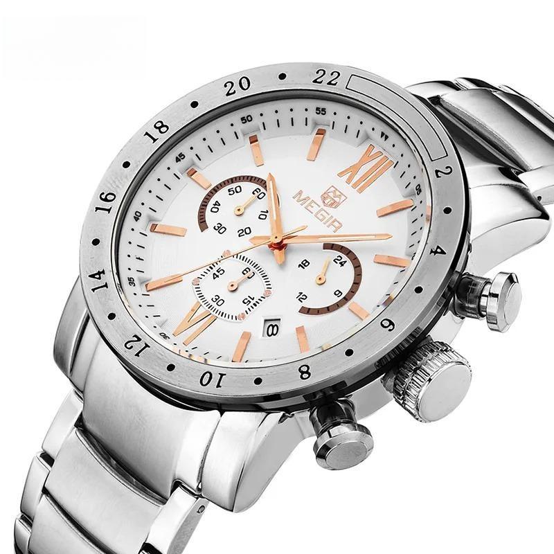 hot brand quartz watches for men man's business white wristwatch