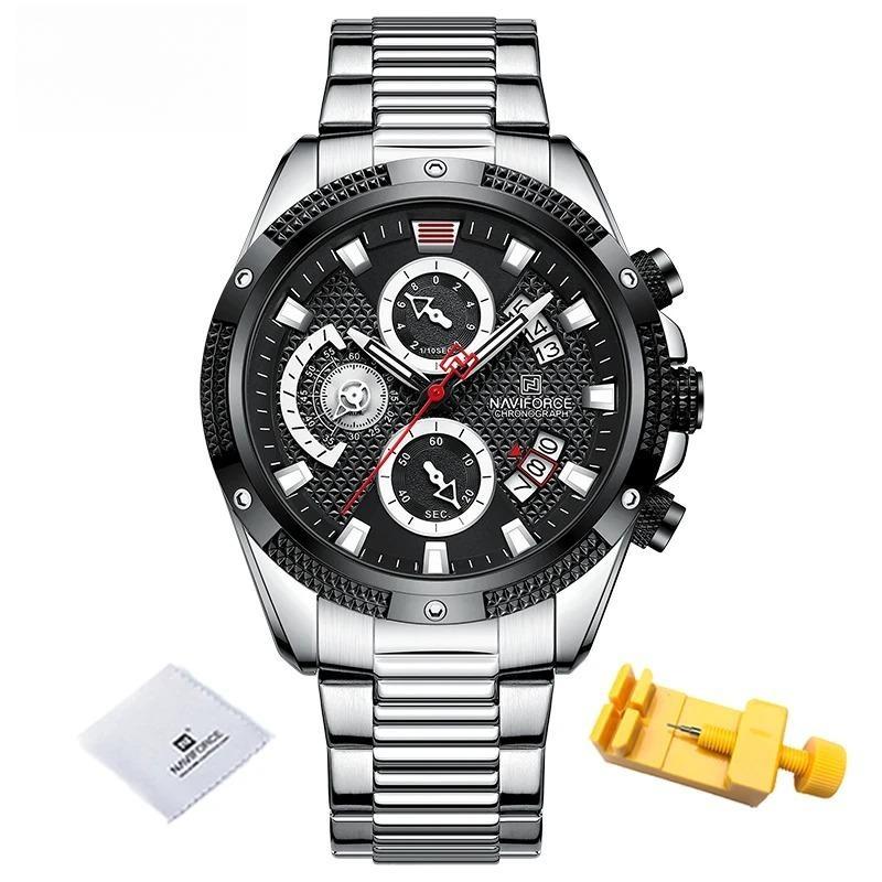 Business Quartz Calendar Male Watches Waterproof Stainless Steel Men Wristwatch