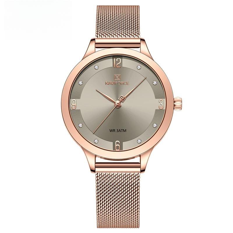 Luxury Women Clock Mesh Belt Elegant Quartz Ladies Watch