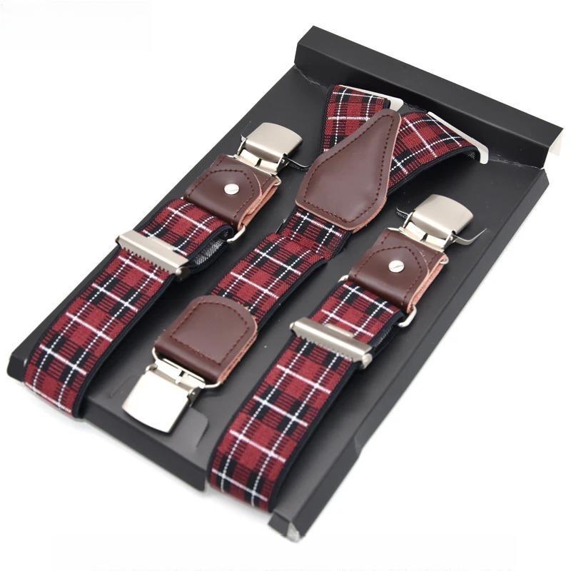 Men's Suspenders Fashion Leather Suspender Men Casual Suspensorios Trousers Strap