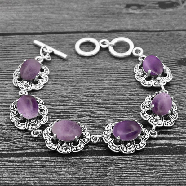 Oval Amethysts Bracelet