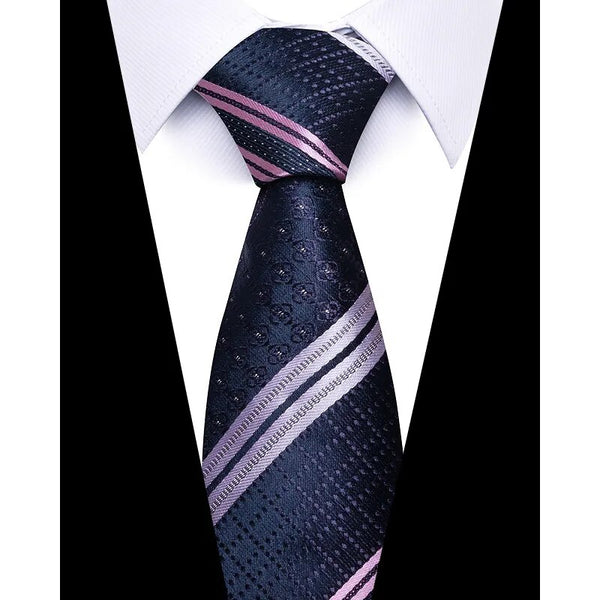Tie For Men Gravatas  Fashion 7.5 cm Luxury Necktie Dark Grey Wedding Accessories