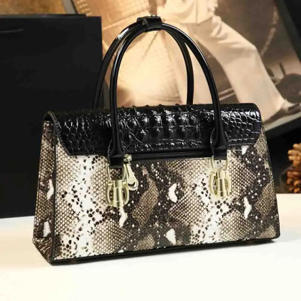 Fashion Trend Noble Women Handbag Alligator Pattern Luxury Ladies Party Handbag