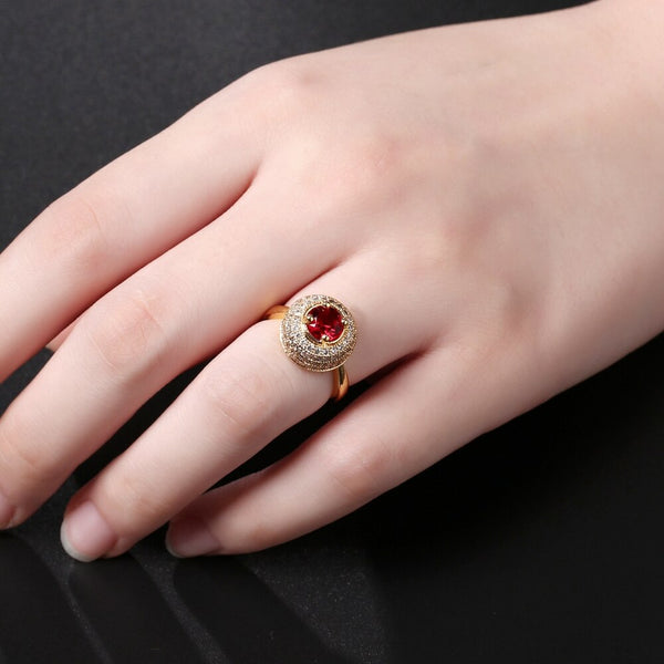 Anillos de circonita de lujo de moda para mujer