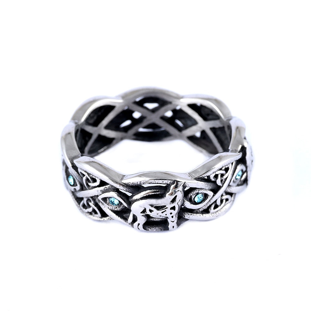 Viking Nordic Mythology Giant Wolf Ring For Men Women