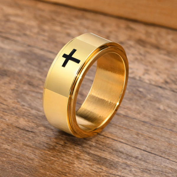 Stainless Steel Cross Rings for Men,Easter Gift