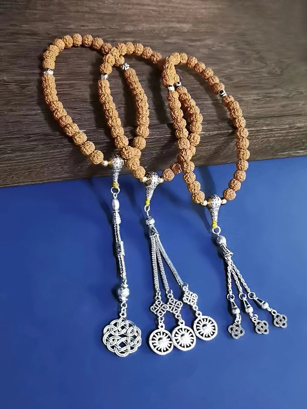 Natural 33 cuentas Bodhi kehribar tesbih cuentas de oración islámico musulmán Tasbih Alá