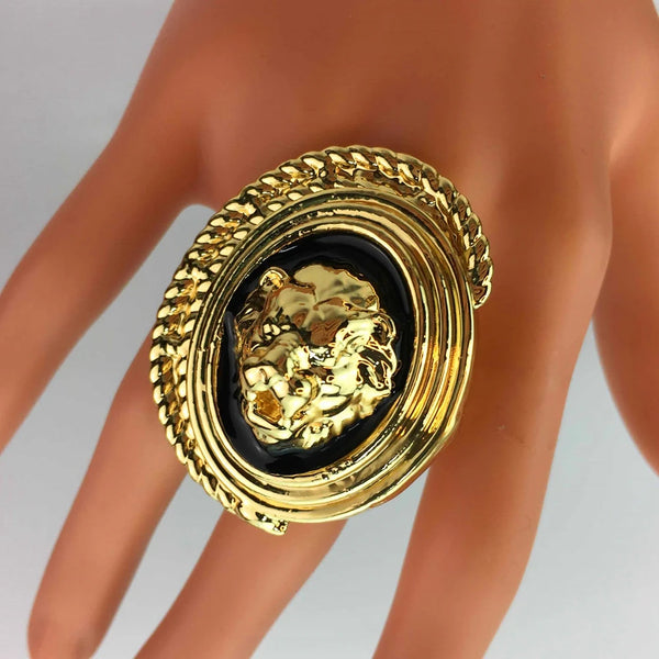 Anillos brasileños de moda para mujer, grandes y modernos, regalo de Navidad para fiestas.