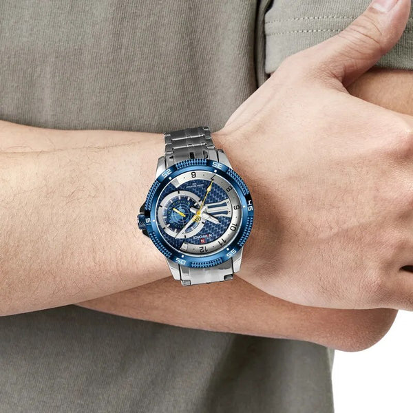 Reloj de pulsera de cuarzo para hombre, de acero inoxidable, resistente al agua hasta 3 ATM.