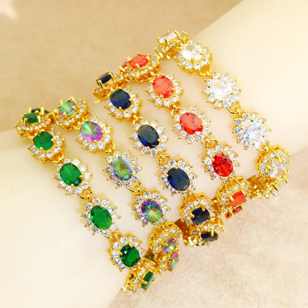 Elegant More Color Zirconia Dubai Bracelet for Women