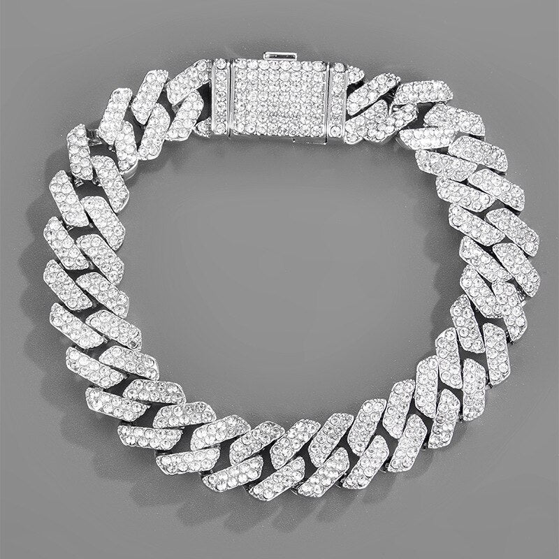 13mm Crystal Tennis Bracelet Iced Out Chain Bracelets For Women Men