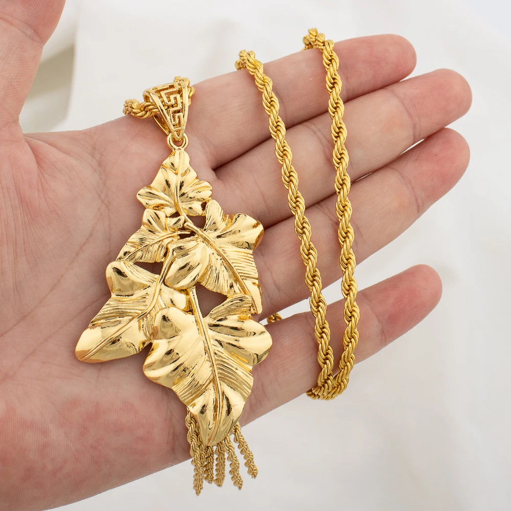 Luxury Dubai Gold Color Jewelry Set For Women