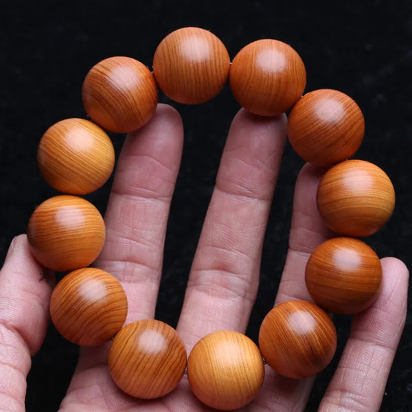 Pulsera de sándalo natural de alta calidad hecha a mano para hombre.