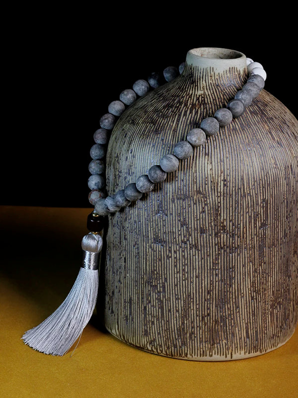 Pulsera de cuentas Tasbih33 islámicas musulmanas de piedra natural de 10 mm para hombre