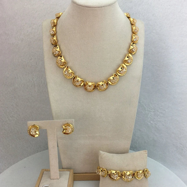 Conjuntos de joyería fina de lujo de Dubái: collar único para mujer