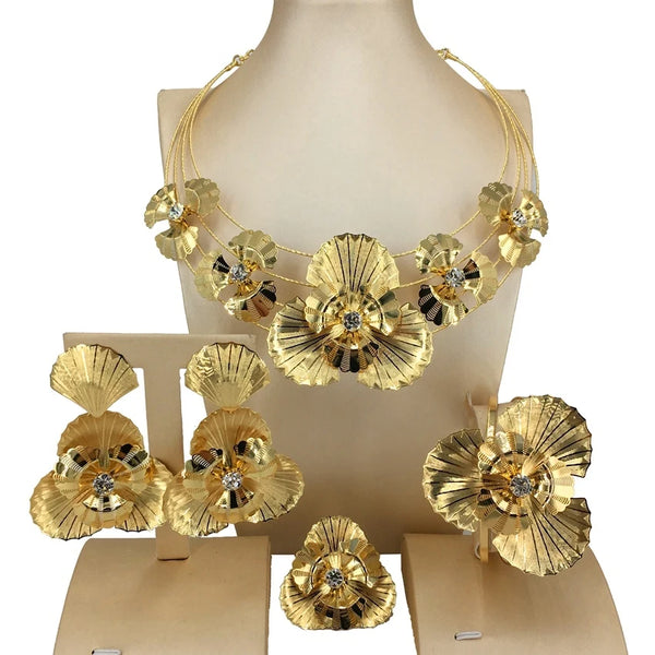 Grandes conjuntos de joyas brasileñas para mujer, regalo de cumpleaños y Navidad.