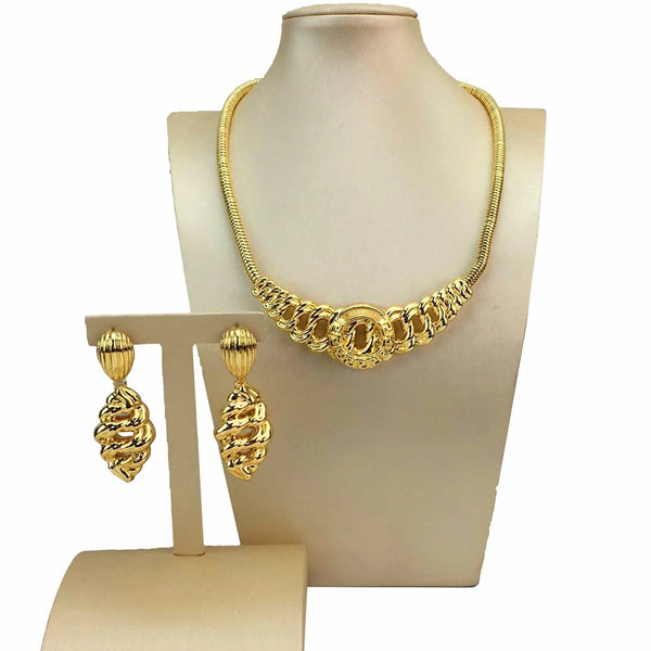 Nuevos conjuntos de joyas brasileñas de material de cobre para mujeres
