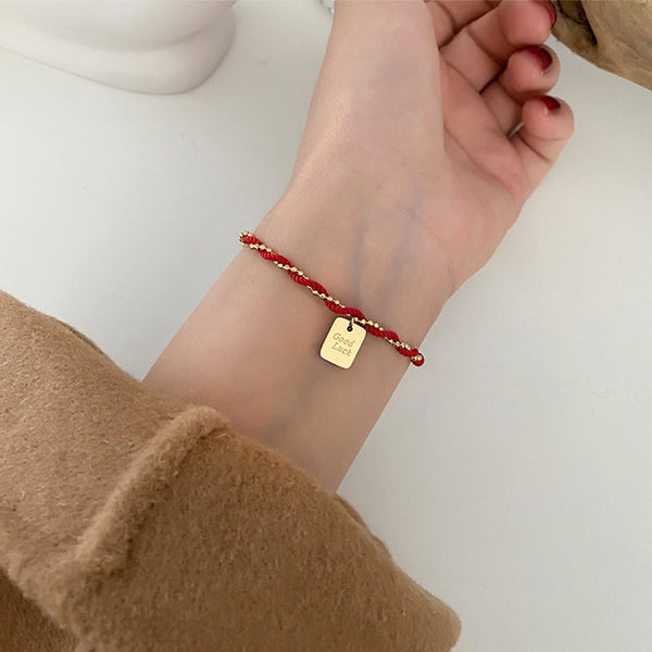 Multiple Styles Golden Pendant Bracelet Women