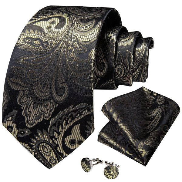 8cm Men's Silk Ties Handkerchief Cufflinks 150cm Length Business Formal Wedding Necktie Set Gift
