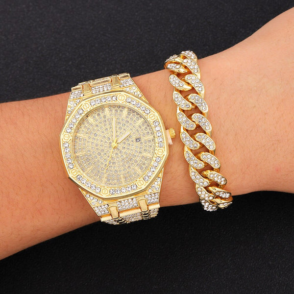 New Hip Hop Ice Out watch for Men