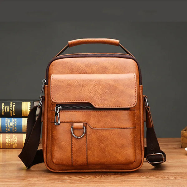 Bolso de hombro vintage tipo maletín de negocios para hombre