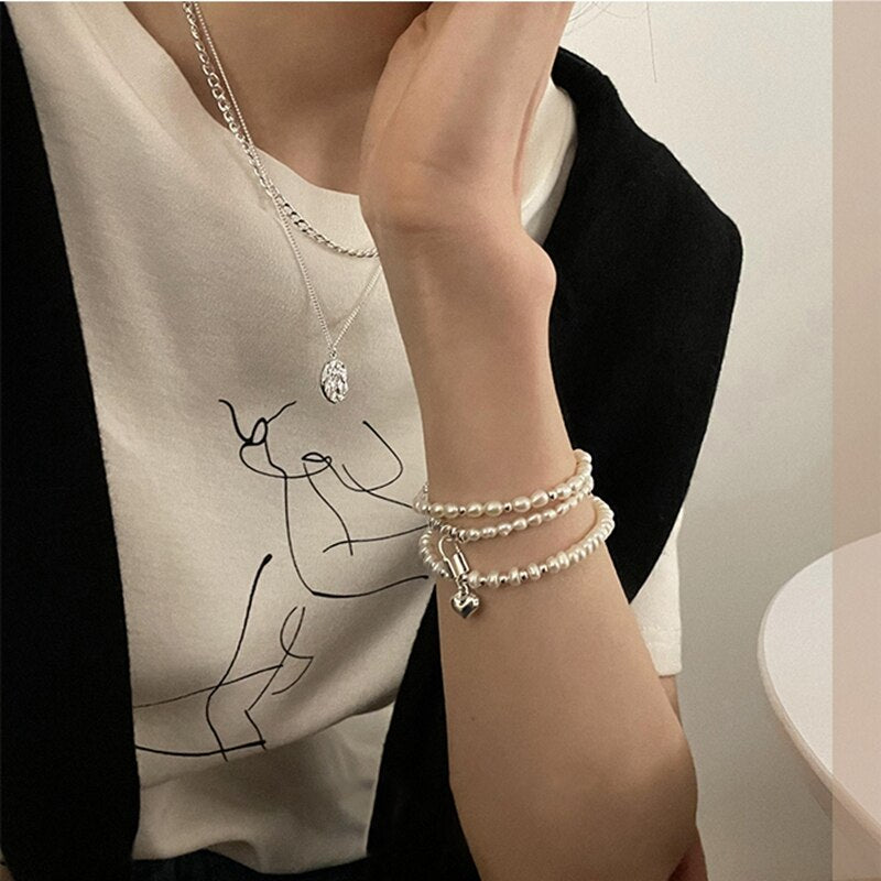 Korean Elegant Freshwater Pearl Bracelet For Women
