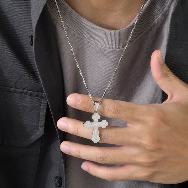 Collares con crucifijo ortodoxo para hombre