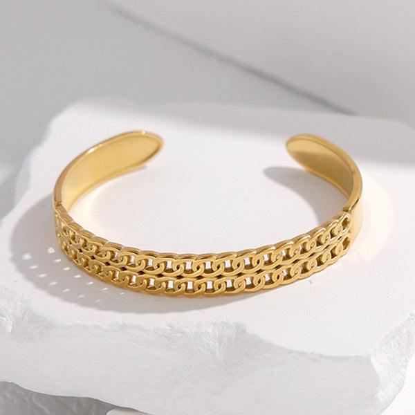 316L Stainless Steel Cuff Bracelet For Women