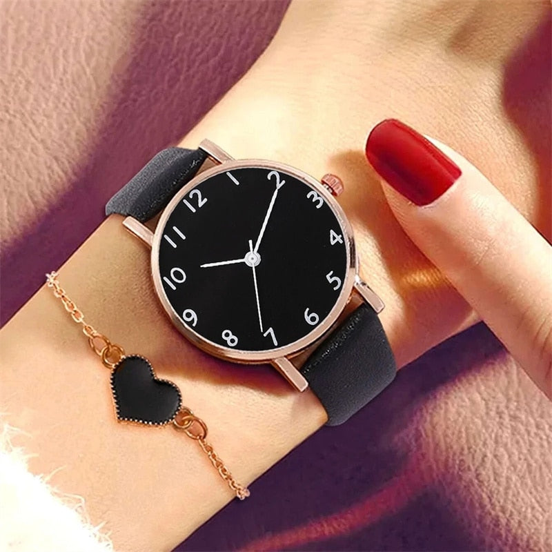 New Watch Women Fashion Casual Leather Belt Watches