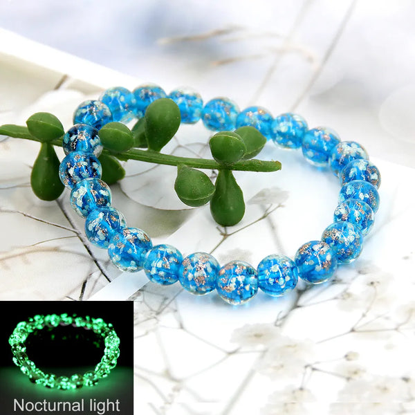 Pulsera luminosa para mujer, dije de joyería para mujer, cuentas que brillan en la oscuridad, regalo