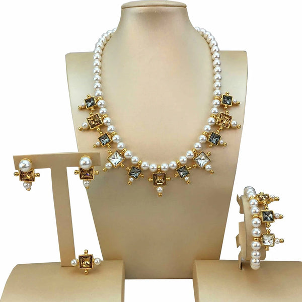 Collar clásico de perlas de Dubái, joyería fina, joyería de lujo para mujer, regalo
