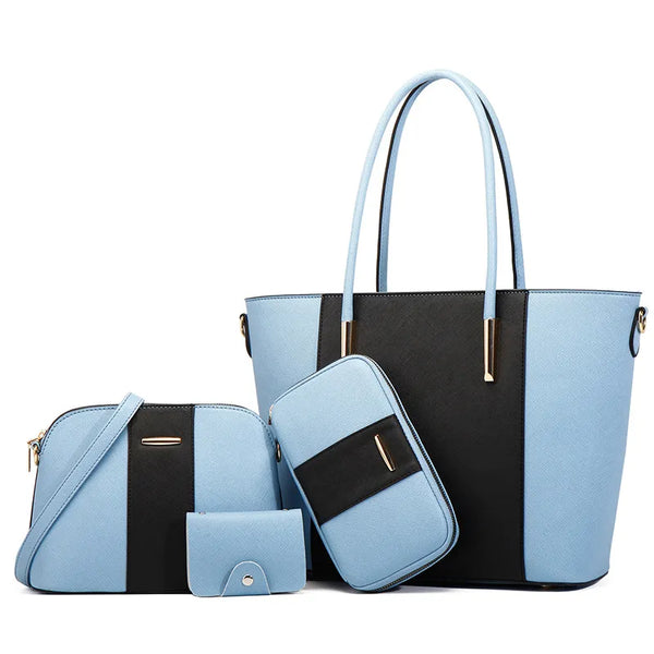 Large Capacity Four Piece Set Composite Tote Handbag