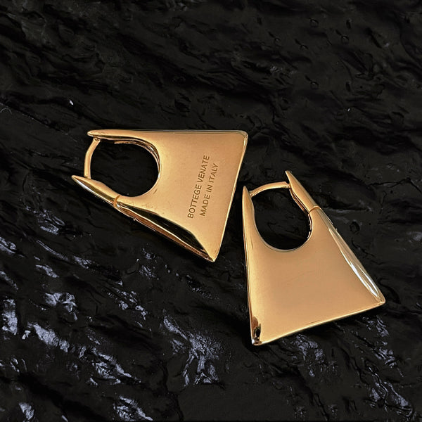 Silver Plated Minimalist Trapezoidal Ggeometry Jewelry