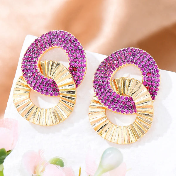 New Luxury Shiny Original Earrings Fashion Romantic for Women Wedding Trendy Earrings