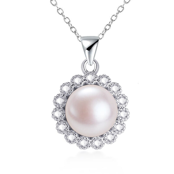 Collar de perlas de plata 925, joyería de perlas naturales, exquisito colgante tipo gargantilla relleno de oro de 14 quilates.