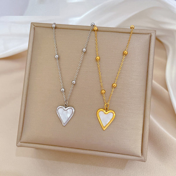 316L Stainless Steel Lovely Heart Love Pendant Necklace For Women