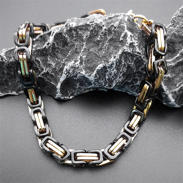 Pulsera de cadena ancha de Dubái para hombres y mujeres