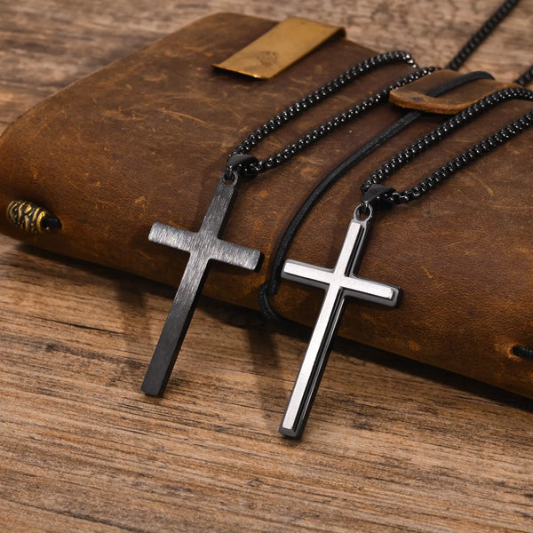 Collares cruzados de doble capa para hombre