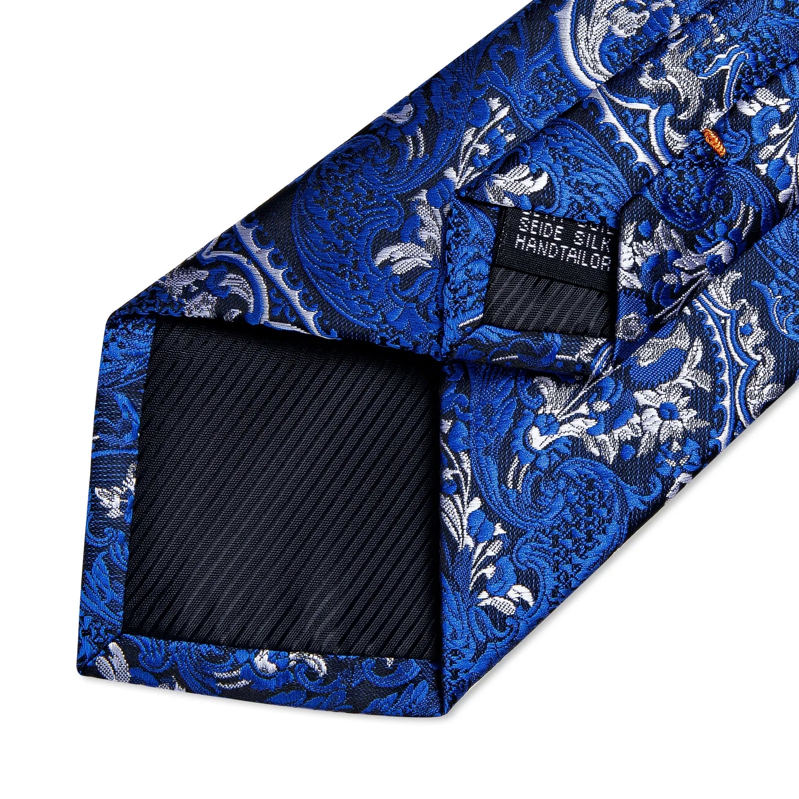 Men's Royal Blue Ties Pocket Square Cufflinks Wedding Formal Business Suits Silk Neck Tie
