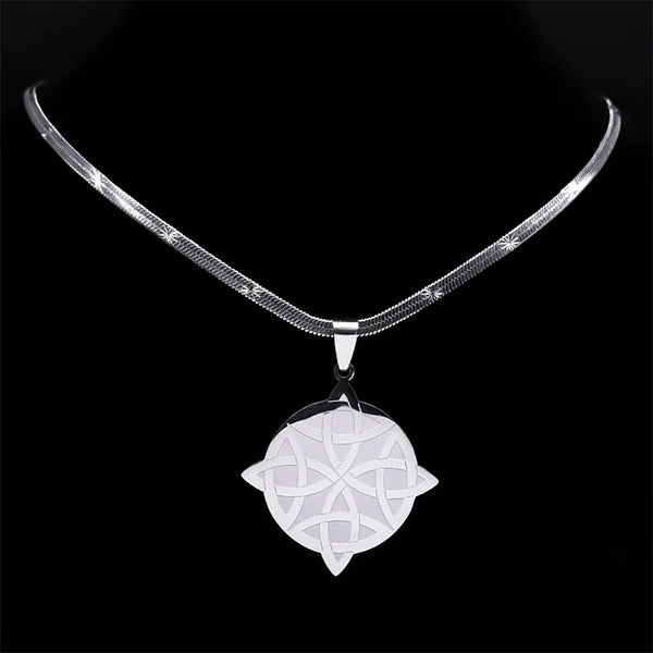 Collar con nudo celta irlandés de bruja brujería para mujeres y hombres