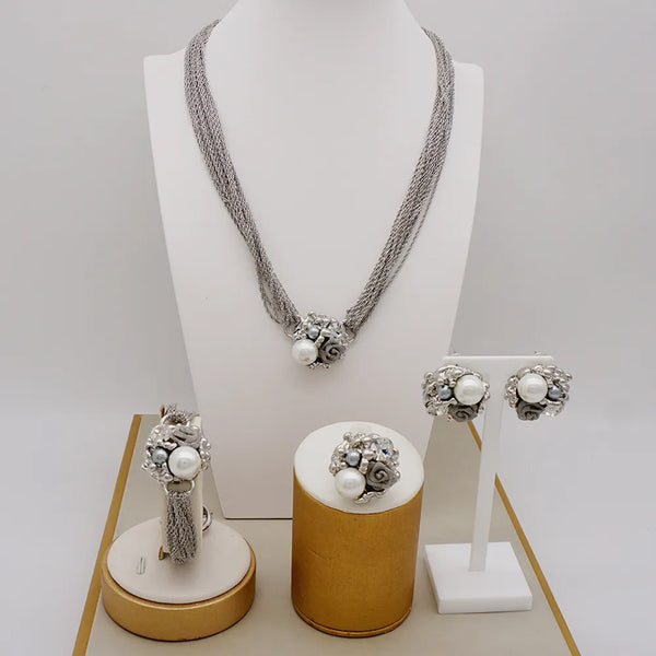 Crystal Jewelry Set Romantic Costume Jewelry Set Necklace Set For Women