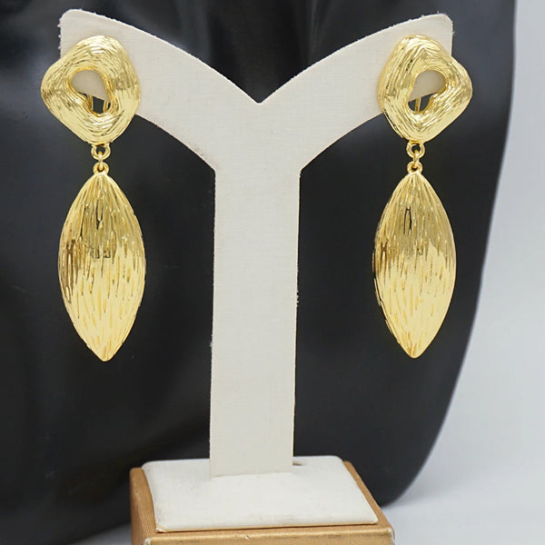 Fashion Jewelry Gold Color Drop Hoop Earrings For Women